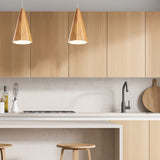 QUINTIESSE LIGHTING Angular Pendant Light - Teak Veneer