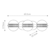 QUINTIESSE LIGHTING Atomo 3 Lt Wall Light - Polished Chrome