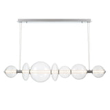QUINTIESSE LIGHTING Atomo 7 Lt Linear Pendant - Polished Chrome