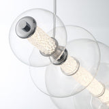 QUINTIESSE LIGHTING Atomo 7 Lt Linear Pendant - Polished Chrome