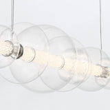 QUINTIESSE LIGHTING Atomo 7 Lt Linear Pendant - Polished Chrome