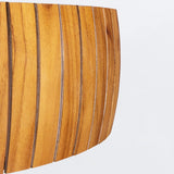 QUINTIESSE LIGHTING Barrel LED Flush Mount - Teak Veneer
