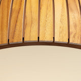 QUINTIESSE LIGHTING Barrel LED Flush Mount - Teak Veneer