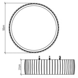 QUINTIESSE LIGHTING Barrel LED Flush Mount - Teak Veneer