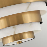 QUINTIESSE LIGHTING Echelon 3 lt Semi-flush - Heritage Brass