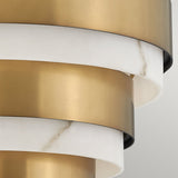QUINTIESSE LIGHTING Echelon 3 lt Semi-flush - Heritage Brass