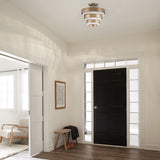 QUINTIESSE LIGHTING Echelon 3 lt Semi-flush - Heritage Brass