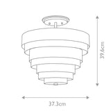 QUINTIESSE LIGHTING Echelon 3 lt Semi-flush - Heritage Brass