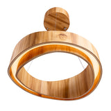 QUINTIESSE LIGHTING Horizon LED Large Ring Pendant - Teak Veneer