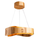QUINTIESSE LIGHTING Horizon LED Large Ring Pendant - Teak Veneer