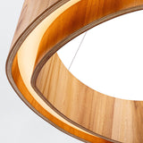 QUINTIESSE LIGHTING Horizon LED Large Ring Pendant - Teak Veneer