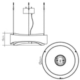 QUINTIESSE LIGHTING Horizon LED Large Ring Pendant - Teak Veneer