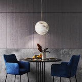 QUINTIESSE LIGHTING Kepler Alabaster Pendant Medium - Gold