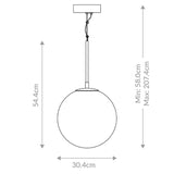 QUINTIESSE LIGHTING Kepler Alabaster Pendant Medium - Gold