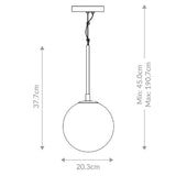 QUINTIESSE LIGHTING Kepler Alabster Pendant Small - Gold