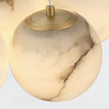 QUINTIESSE LIGHTING Kepler 7 Lt Alabaster cluster Pendant - Gold