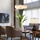 QUINTIESSE LIGHTING Kepler 7 Lt Alabaster cluster Pendant - Gold