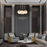 QUINTIESSE LIGHTING Kepler 7 Lt Alabaster cluster Pendant - Gold