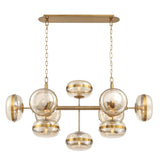 QUINTIESSE LIGHTING Nottingham 10 Lt Linear Pendant - Antique Brass