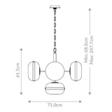 ELSTEAD LIGHTING Nottingham 5 Lt Pendant chandelier - Antique Brass