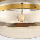 QUINTIESSE LIGHTING Nottingham 1 Lt Ceiling Flush Medium - Antique Brass