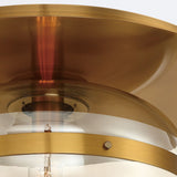 QUINTIESSE LIGHTING Nottingham 1 Lt Ceiling Flush Medium - Antique Brass