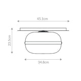 QUINTIESSE LIGHTING Nottingham 1 Lt Ceiling Flush Medium - Antique Brass