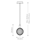 QUINTIESSE LIGHTING Palmas 1 Lt Mini Pendant - Polished Nickel