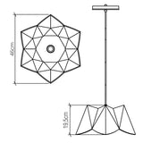 QUINTIESSE LIGHTING Physalis Pendant Light - Teak Veneer