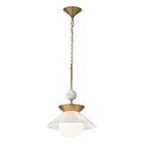 QUINTIESSE LIGHTING Saucer 1 lt Medium Pendant - Aged Brass