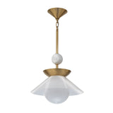 QUINTIESSE LIGHTING Saucer 1 lt Medium Pendant - Aged Brass