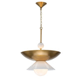 QUINTIESSE LIGHTING Saucer 4 lt Large Pendant - Aged Brass