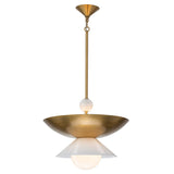 QUINTIESSE LIGHTING Saucer 4 lt Large Pendant - Aged Brass