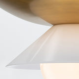 QUINTIESSE LIGHTING Saucer 4 lt Large Pendant - Aged Brass