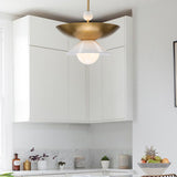 QUINTIESSE LIGHTING Saucer 4 lt Large Pendant - Aged Brass