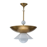 QUINTIESSE LIGHTING Saucer 4 lt Large Pendant - Aged Brass
