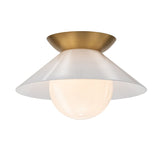 QUINTIESSE LIGHTING Saucer 1 lt Flush - Aged Brass