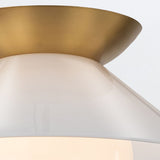 QUINTIESSE LIGHTING Saucer 1 lt Flush - Aged Brass