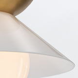 QUINTIESSE LIGHTING Saucer 1 lt Flush - Aged Brass