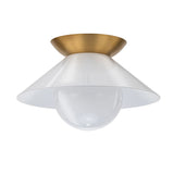 QUINTIESSE LIGHTING Saucer 1 lt Flush - Aged Brass
