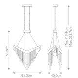 QUINTIESSE LIGHTING Vivien Chandelier - Matte Black