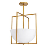 QUINTIESSE LIGHTING Royce 2 lt Large Pendant - Antique Brass