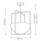 QUINTIESSE LIGHTING Royce 2 lt Large Pendant - Antique Brass