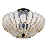 ELSTEAD Lighting Whitecap 4 lt Semi Flush Medium - Tinted Amber Glass with Mottled Cocoa Brown