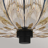 ELSTEAD Lighting Whitecap 4 lt Semi Flush Medium - Tinted Amber Glass with Mottled Cocoa Brown