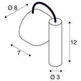 SLV KARPO MAGN WL Indoor LED wall-mounted light black 3000 K