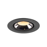 SLV NUMINOS® GIMBLE XS black / chrome recessed ceiling light, 3000 K 55°