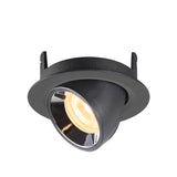 SLV NUMINOS® GIMBLE XS black / chrome recessed ceiling light, 3000 K 55°