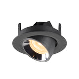 SLV NUMINOS® GIMBLE XS black / chrome recessed ceiling light, 3000 K 55°