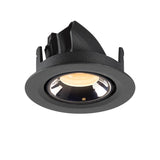 SLV NUMINOS® GIMBLE XS black / chrome recessed ceiling light, 3000 K 55°